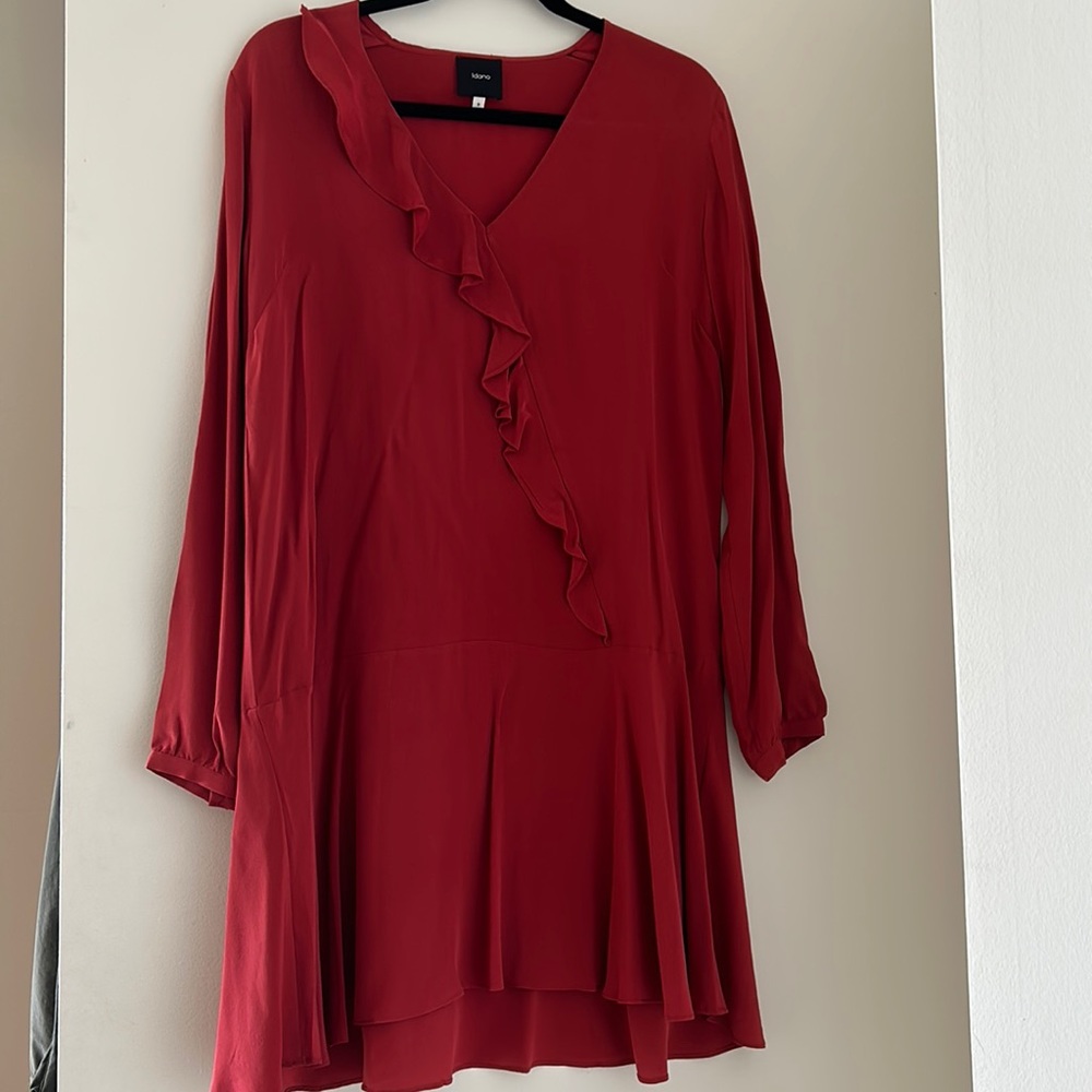 Idano silk red dress